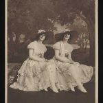 Photographic portrait of the dancers and actresses, known as 'The Dolly Sisters,' Rose 'Rosie' Dolly (1892-1970) and Jenny Dolly (1892-1941), Apeda, New York, 1917.