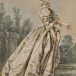 FRANCOIS BOUCHER (PARIS 1703-1770) AND WORKSHOP Woman in a park turned to the right, formerly known as 'Madame de Pompadour'