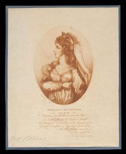 Portrait of Sarah Siddons as Euphrasia in The Grecian Daughter. Published in London by T. Lawrence