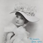 AUDREY HEPBURN SIGNED BLACK AND WHITE PHOTOGRAPH