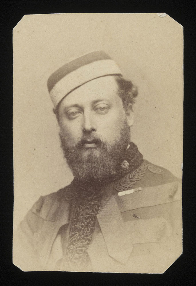 Photograph by Alexander Bassano, Portrait of Edward, Prince of Wales (King Edward VII), albumen print, 1870s.