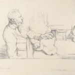 Sir William Rothenstein (1872-1945) Rodin in his studio