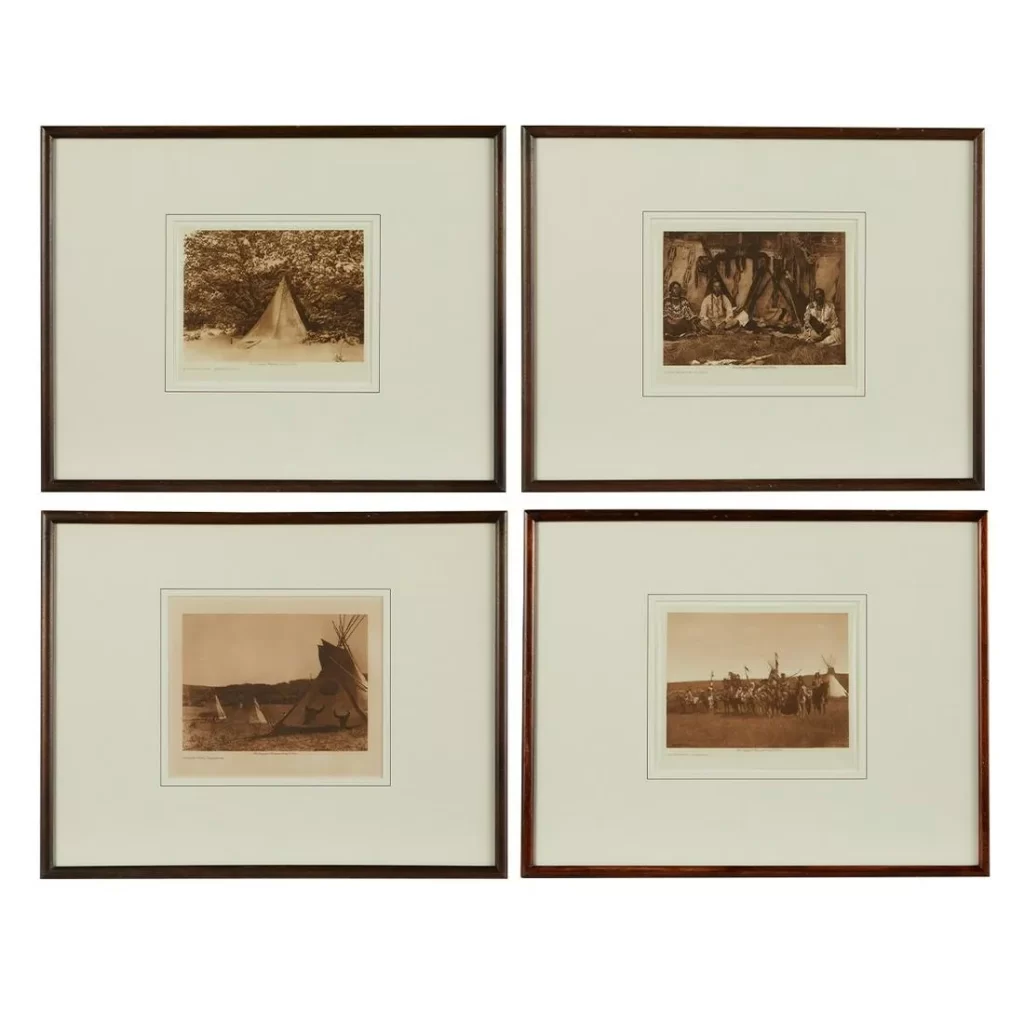 Group of 4 Small Edward Curtis Photographs